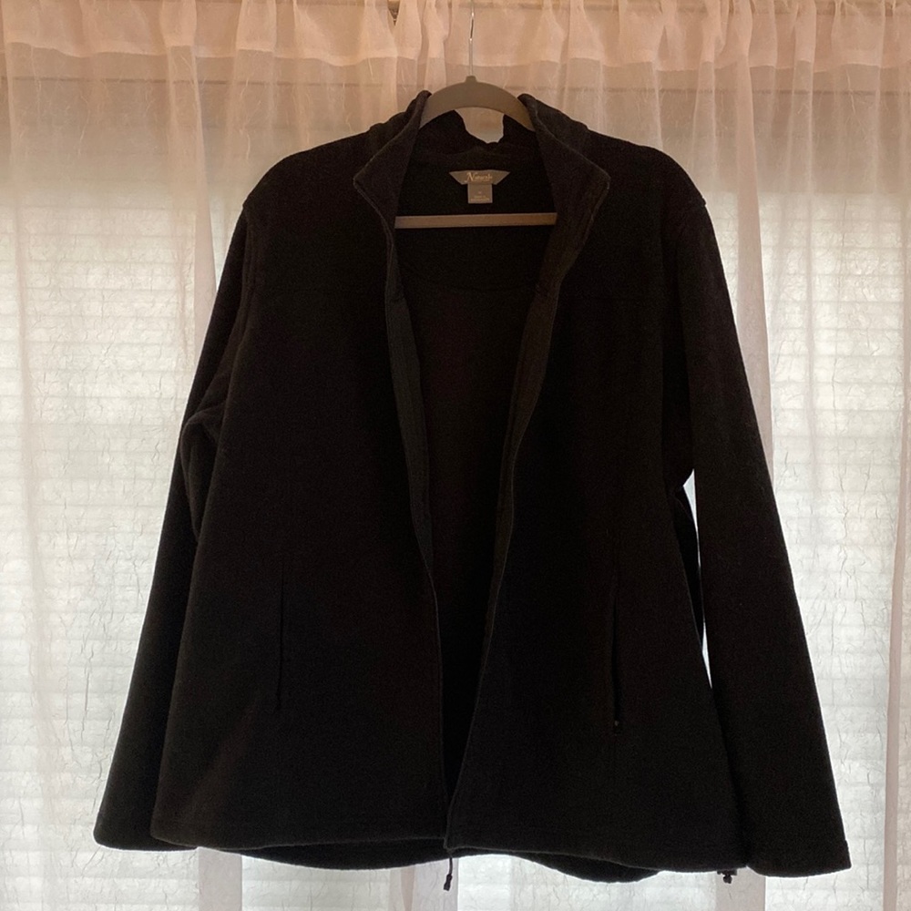Black fleece zip-up